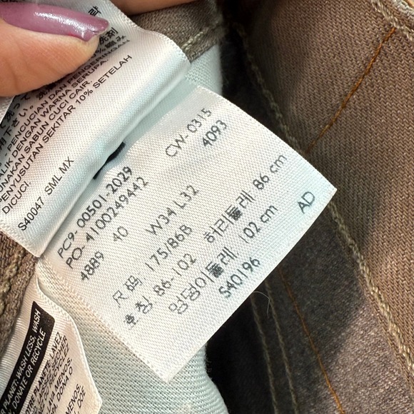 Levi's 501XX Brown Straight Leg Button Fly Denim Jeans - Men's W34 L32 - Picture 2 of 9